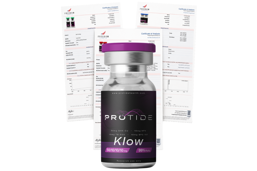 Klow Peptide Vial from Protide Health with Third-Party COAs.