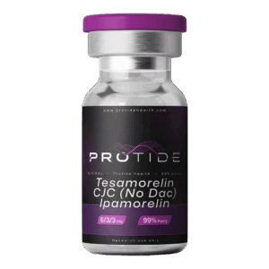 Protide Health Tesamorelin, Ipamorelin and CJC-1295 (No DAC) blend 12mg vial, lyophilized research peptide powder